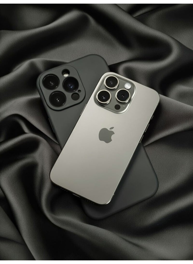 جراب iPhone 16 Pro Max، قبضة محسّنة، متين ومرن، مقاوم للصدمات، غطاء حماية متين من مادة TPU - أسود - Image 2